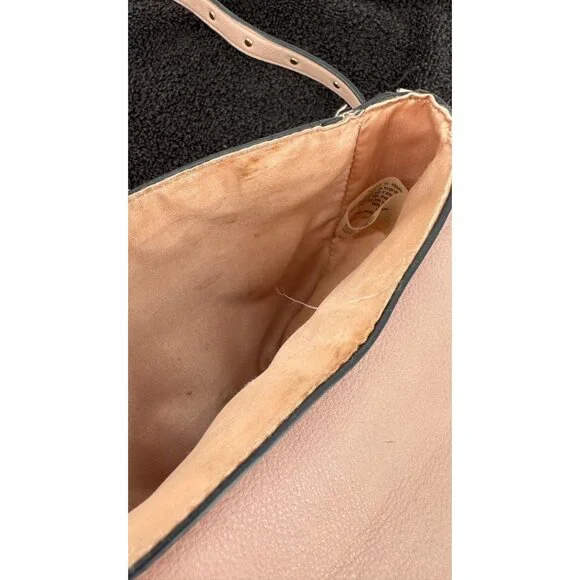 Victorias Secret Pink Faux Leather Crossbody Bag With Gold Stud Accents & Tassel - Picture 8 of 14